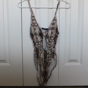 Nasty Gal Snake Skin Bodysuit